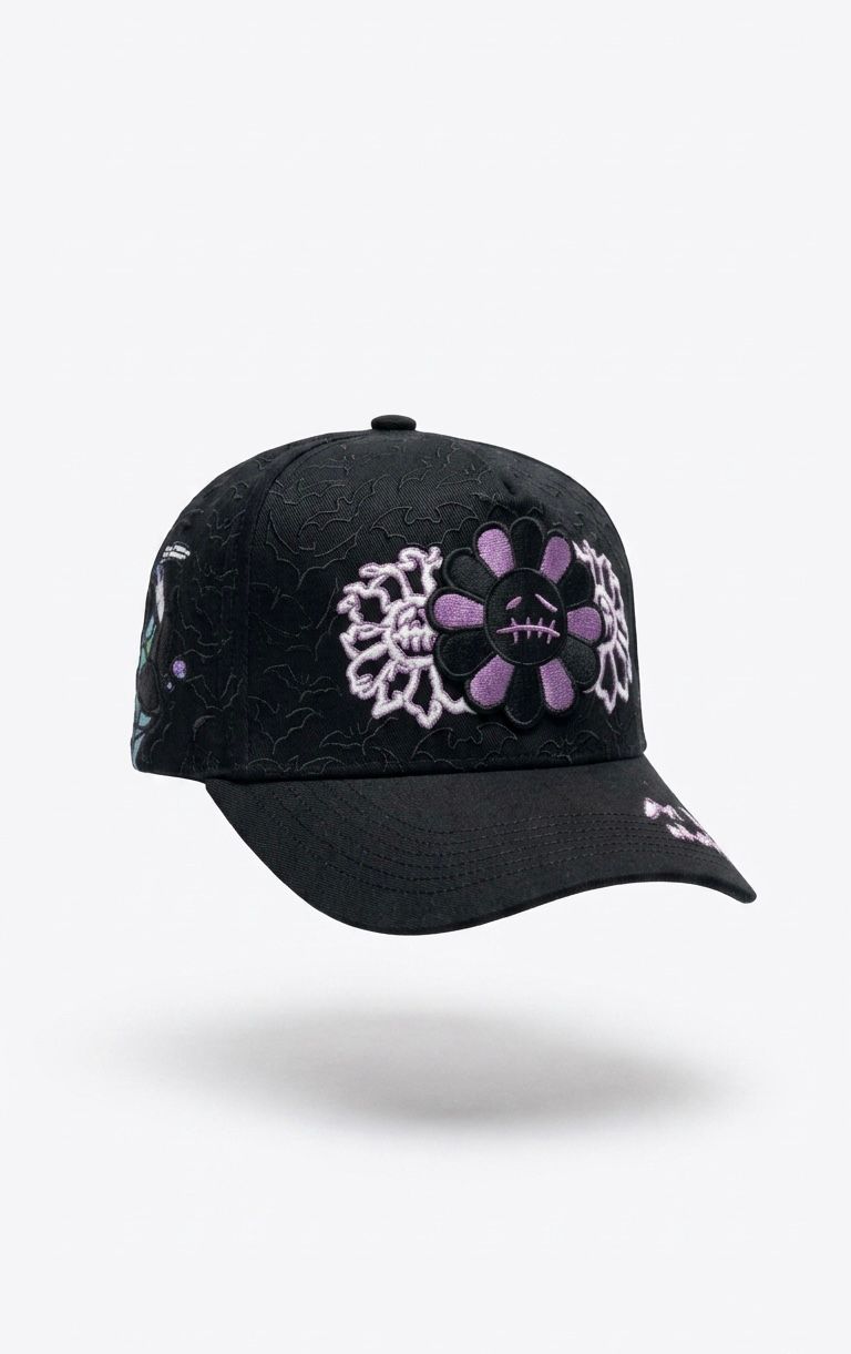 Gorra Urbana – Modelo "Purple Melancholy Bat" (Edición Especial Dark Cyber-Y2K)