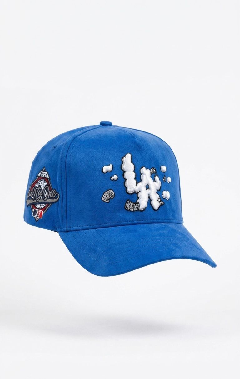 Gorra Gallo Fino – Modelo "LA Cloud Blue" (Edición West Coast)