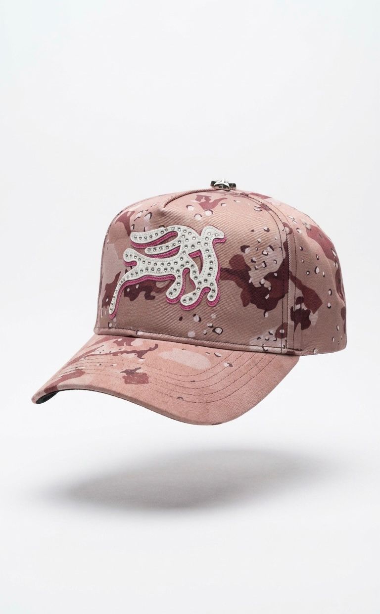 Gorra Gallo Fino – Modelo "Pelle Camo Pink" (Edición Especial Rhinestones)