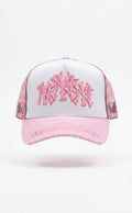 Gorra Urbana – Modelo "NY Triple Gothic Pink" (Edición Cyber-Y2K)